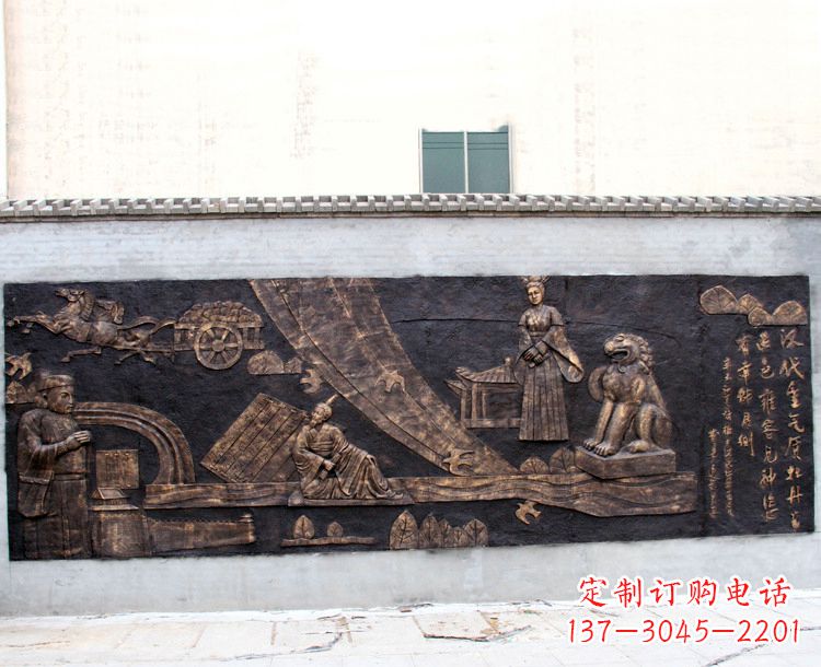 辽阳牡丹色玻璃钢园林墙壁装饰壁画