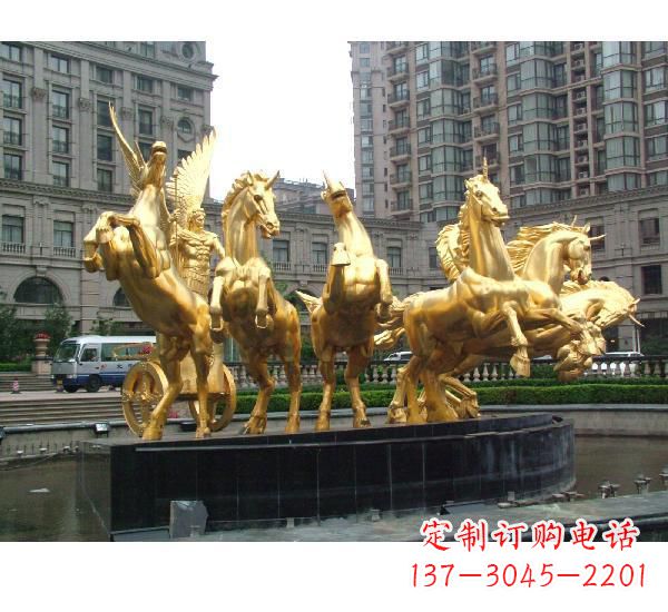 辽阳阿波罗战车喷泉铜雕