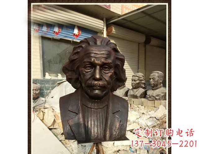 辽阳爱因斯坦头像铜雕 (2)