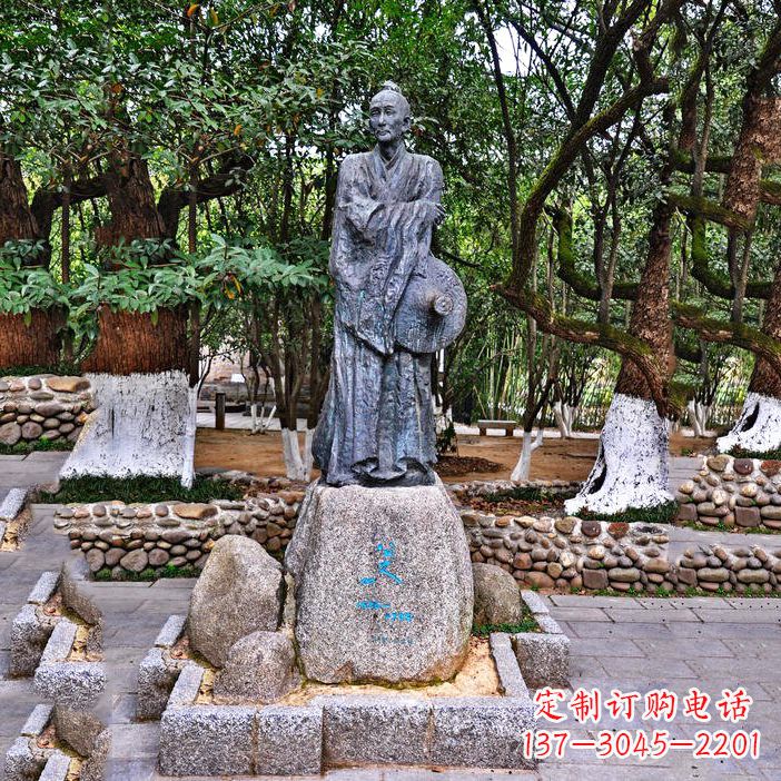 辽阳朱耷——中国古代历史名人著名画家铜雕像