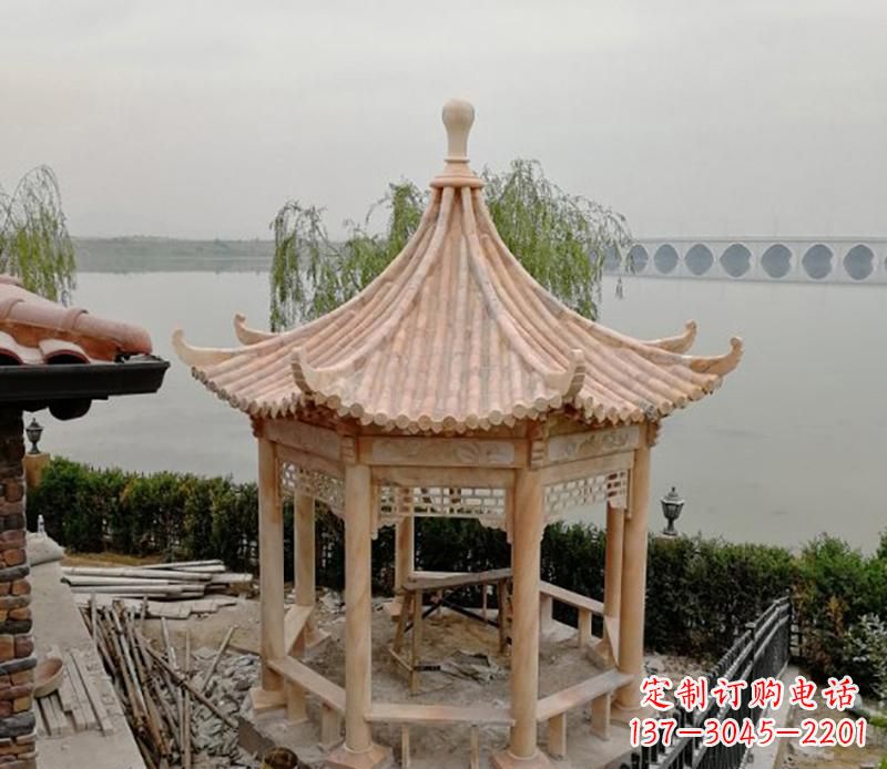 辽阳精致古典八角凉亭石雕