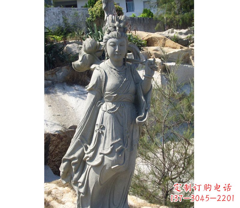 辽阳八仙何仙姑石雕