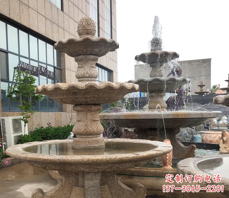 辽阳“白麻石质天然喷泉雕塑”