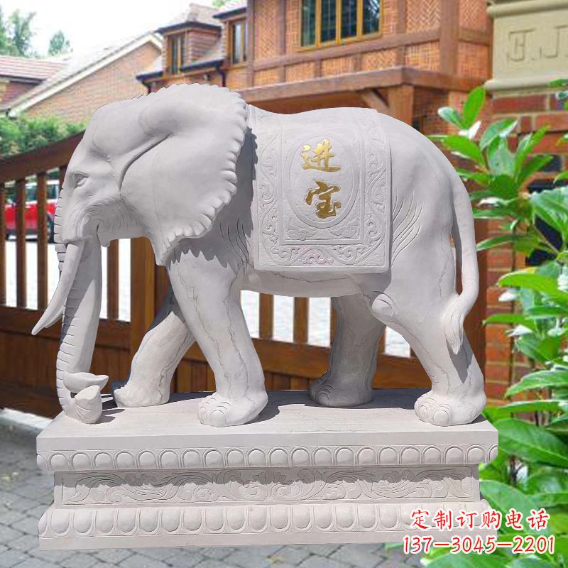 辽阳白石雕大象