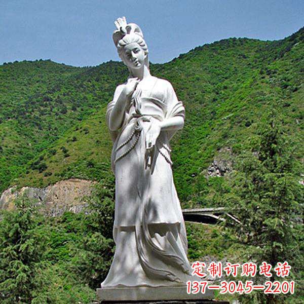 辽阳褒姒汉白玉石雕像-中国古代(西周时期)美女雕塑