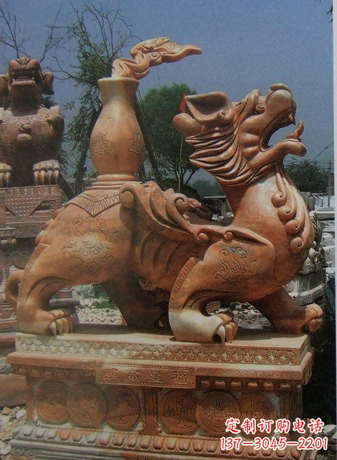 辽阳古典麒麟大理石雕塑