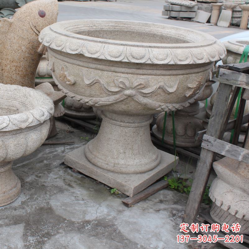 辽阳欧式古典石雕花盆