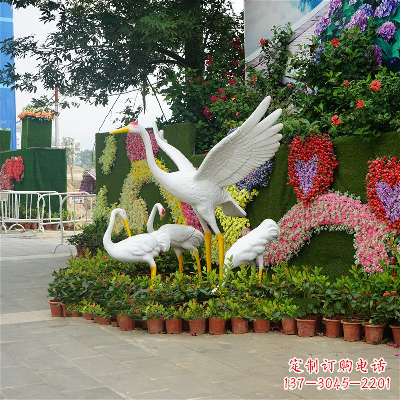 辽阳北京玻璃钢仙鹤雕塑
