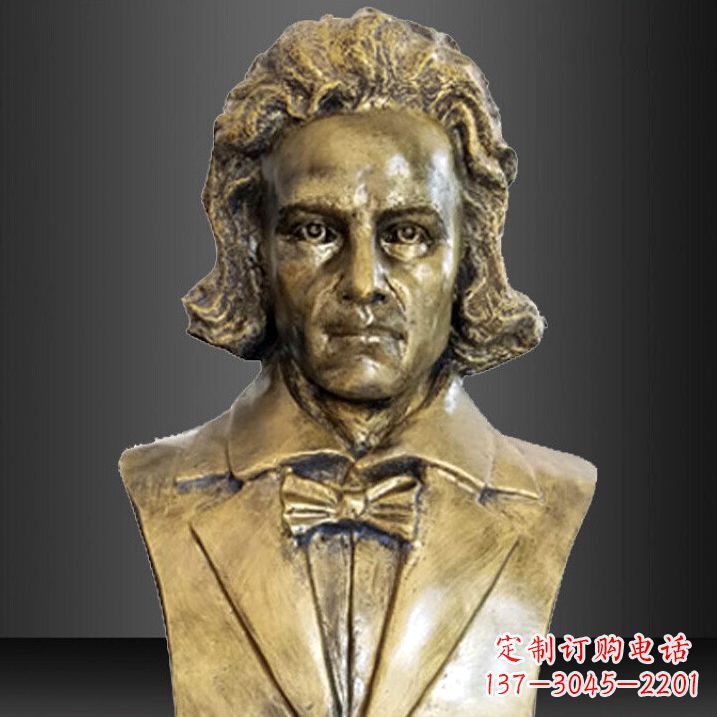 辽阳贝多芬雕塑作品-纯铜铸造名人胸像