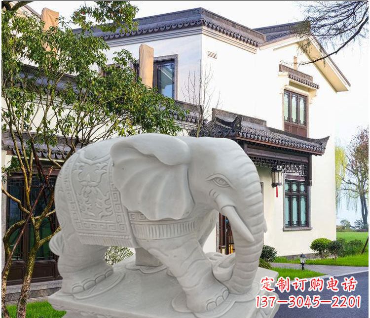 辽阳大象汉白玉雕塑
