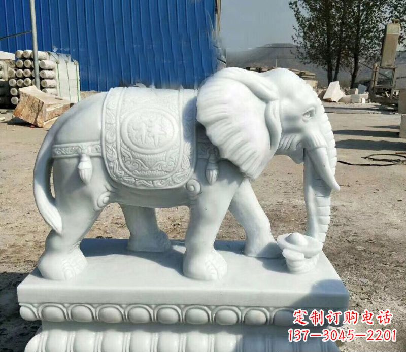 辽阳大象汉白玉吊坠