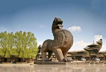 辽阳铜雕狴犴雕塑-景区园林广场神兽景观摆件