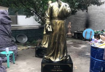 辽阳白居易仿铜雕像经典中国古代诗人的艺术再现