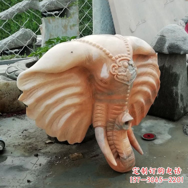 辽阳精美大象头雕塑