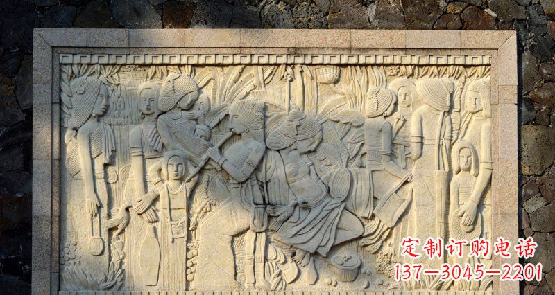 辽阳女人之石抽象浮雕壁画