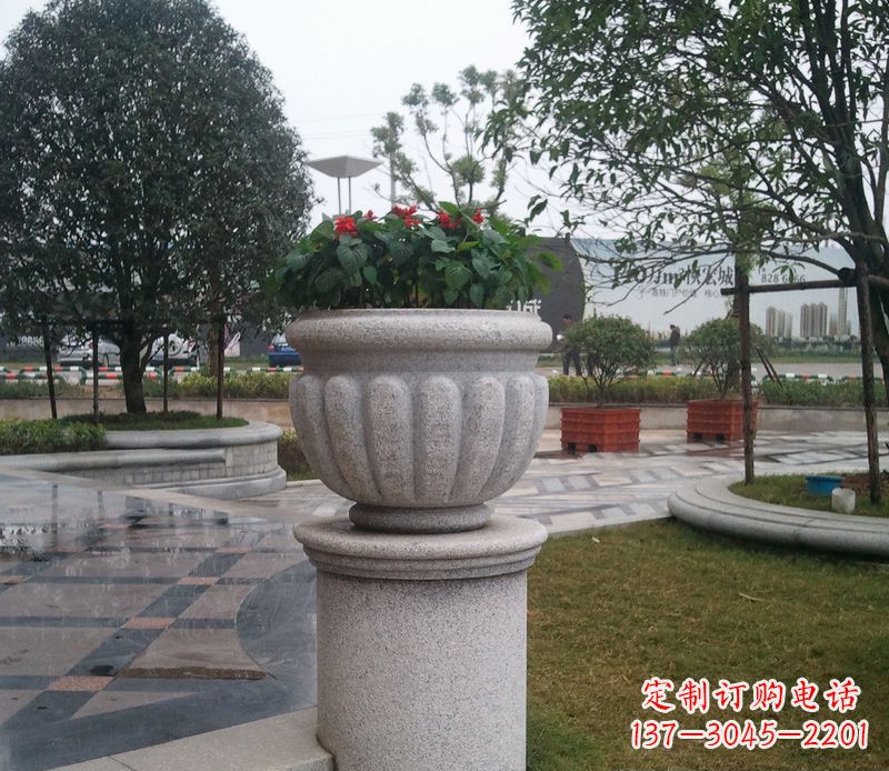 辽阳精美大理石花盆