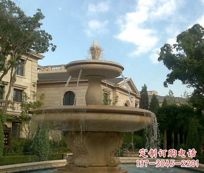 辽阳别墅景观大理石喷泉雕塑
