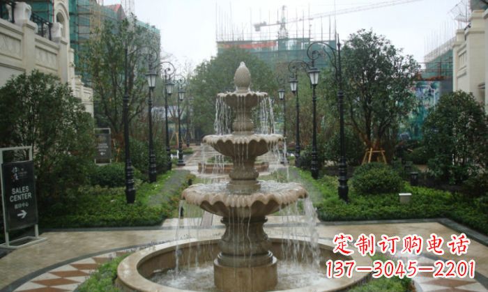 辽阳别墅景观大型喷泉石雕 (2)
