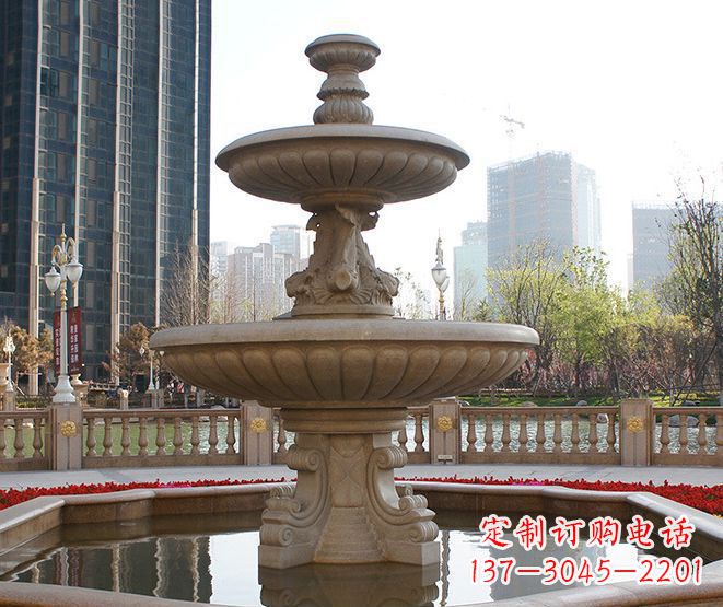 辽阳别墅景观大型喷泉石雕