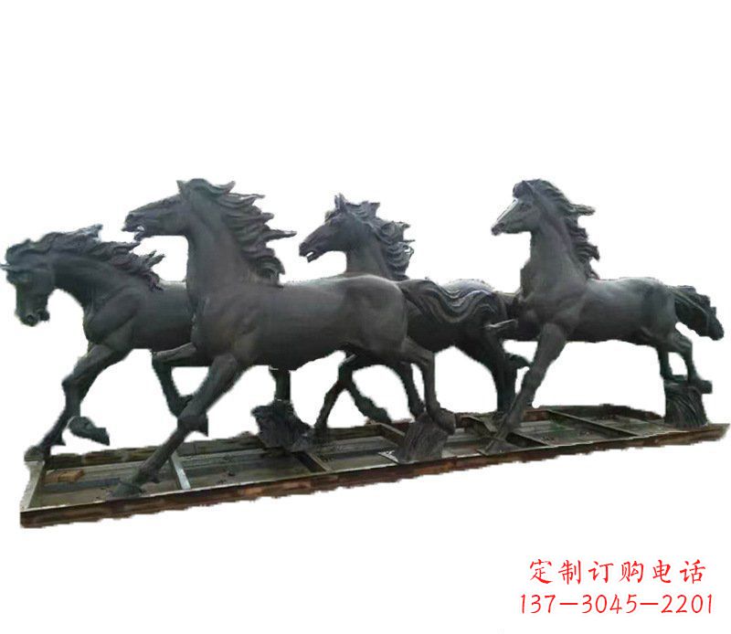 辽阳别墅景观动物马铜雕塑 (2)