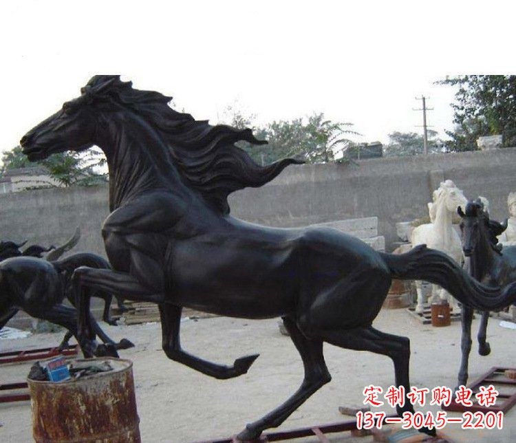 辽阳别墅景观动物马铜雕塑 (3)