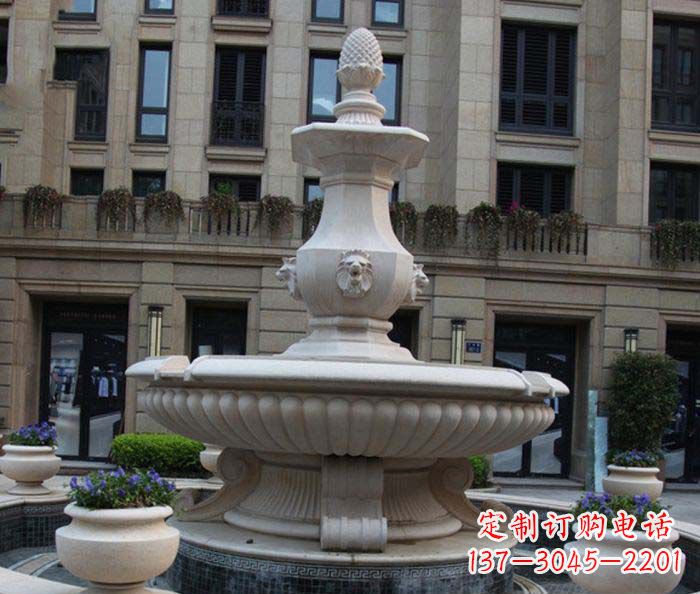 辽阳别墅景观欧式喷泉石雕_2