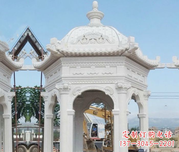 辽阳别墅景观欧式石雕凉亭