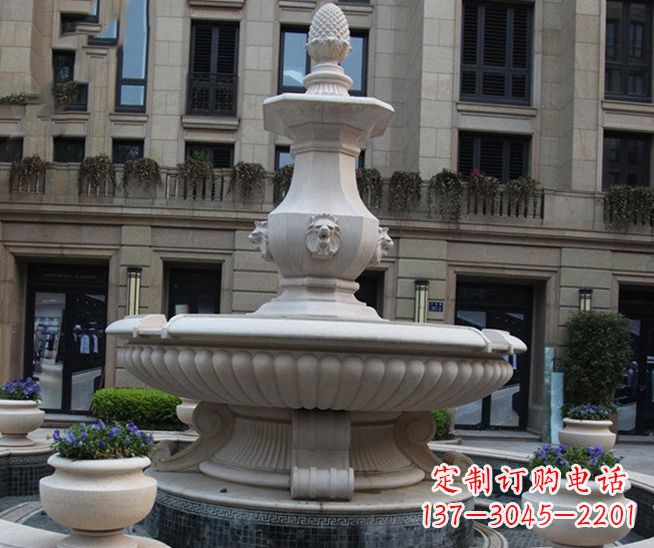 辽阳别墅景观石雕大理石喷泉