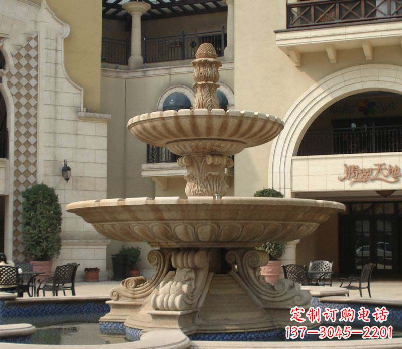 辽阳别墅景观石雕大型喷泉雕塑 (2)