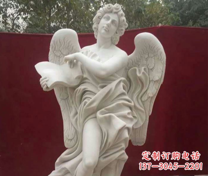 辽阳别墅景观天使人物石雕 (2)
