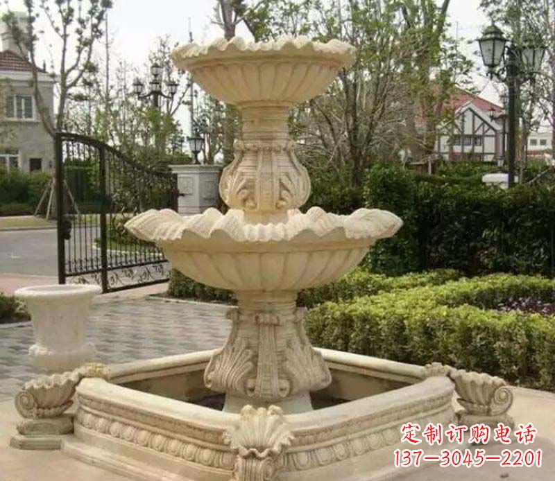 辽阳优雅精致的喷泉石雕