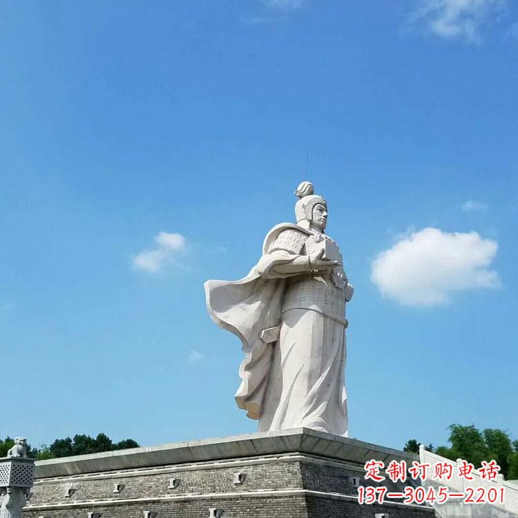 辽阳兵仙韩信汉白玉石雕-景区古代著名将领军事家雕像