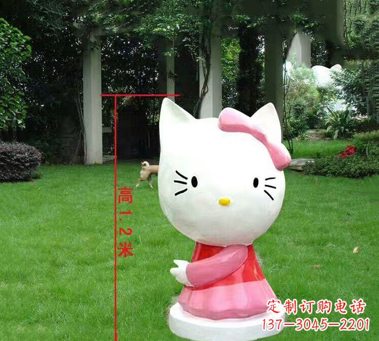辽阳玻璃钢HelloKitty卡通动物雕塑