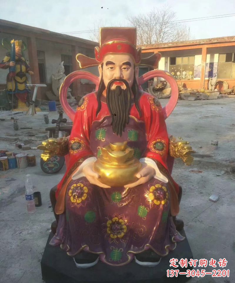 辽阳财神玻璃钢彩绘