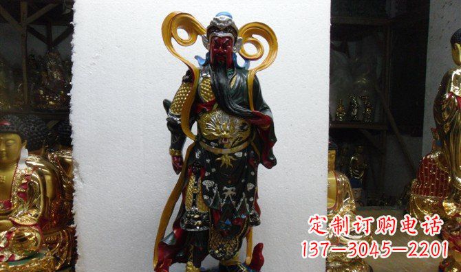 辽阳关公玻璃钢彩绘刀
