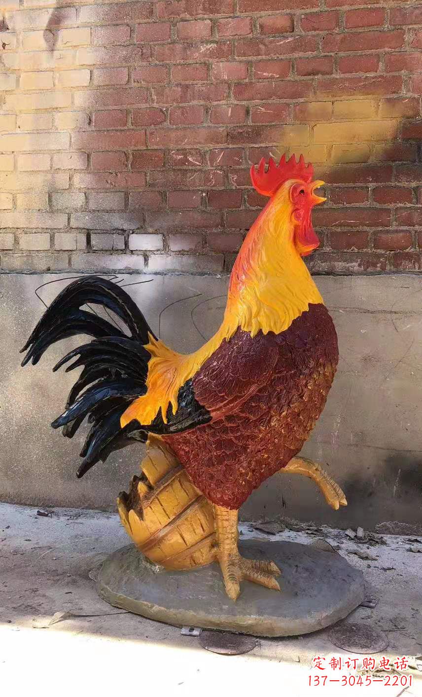 辽阳玻璃钢公鸡雕塑