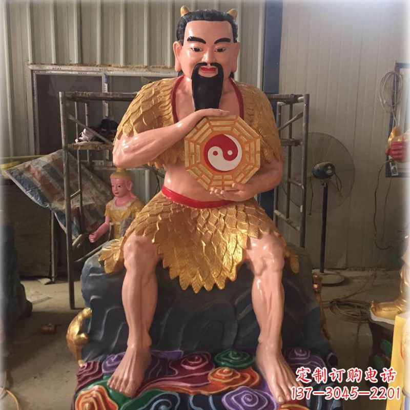 辽阳伏羲玻璃钢彩绘神像