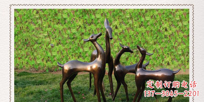 辽阳玻璃钢抽象小鹿雕塑