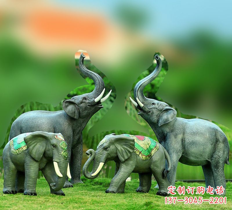 辽阳玻璃钢大象雕塑——把大象的优雅带入现代