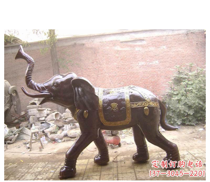 辽阳玻璃钢大象坐骑雕塑