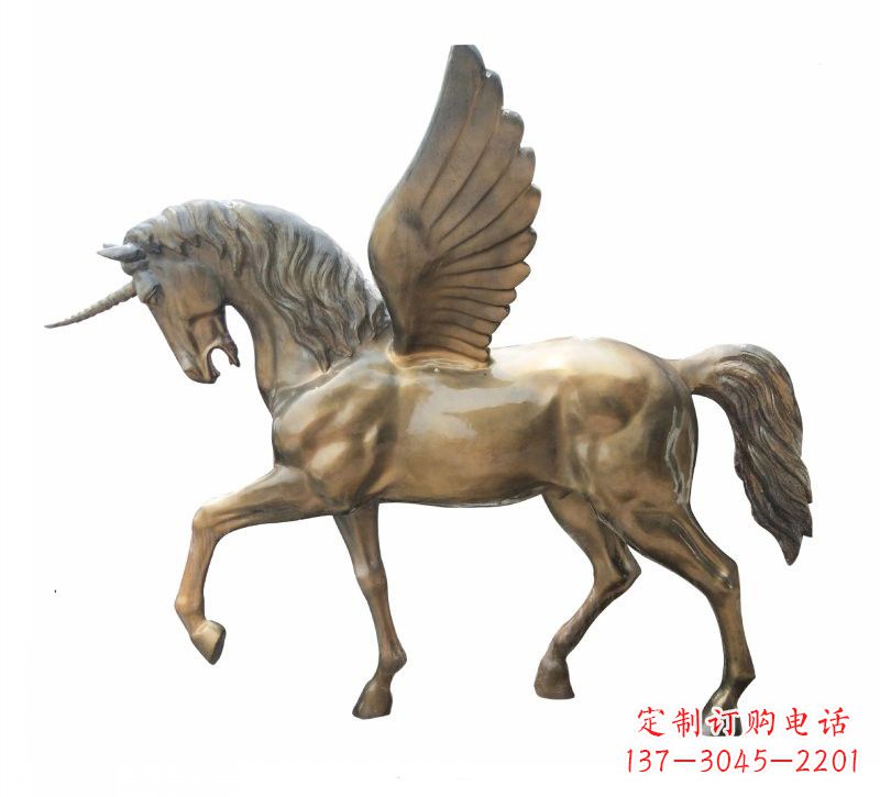 辽阳玻璃钢独角兽飞马雕塑