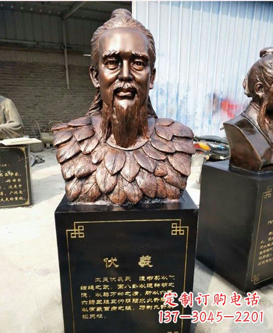 辽阳玻璃钢仿铜伏羲头像