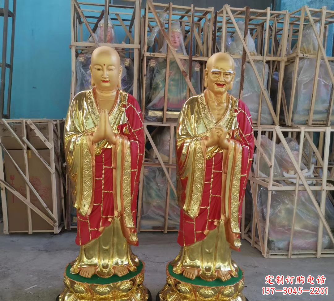 辽阳玻璃钢仿铜佛像雕塑寺庙景观雕塑
