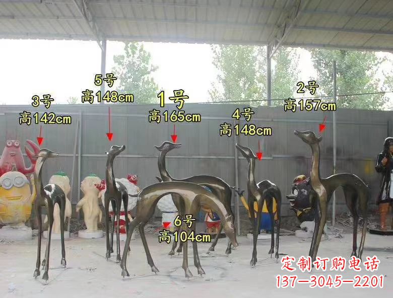 辽阳玻璃钢仿铜小鹿雕塑精美绝伦