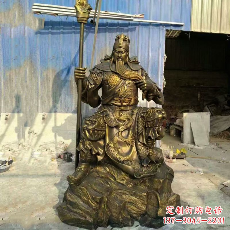 辽阳玻璃钢仿铜关羽雕塑