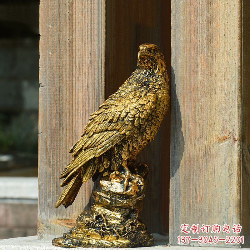 辽阳玻璃钢仿铜老鹰雕塑