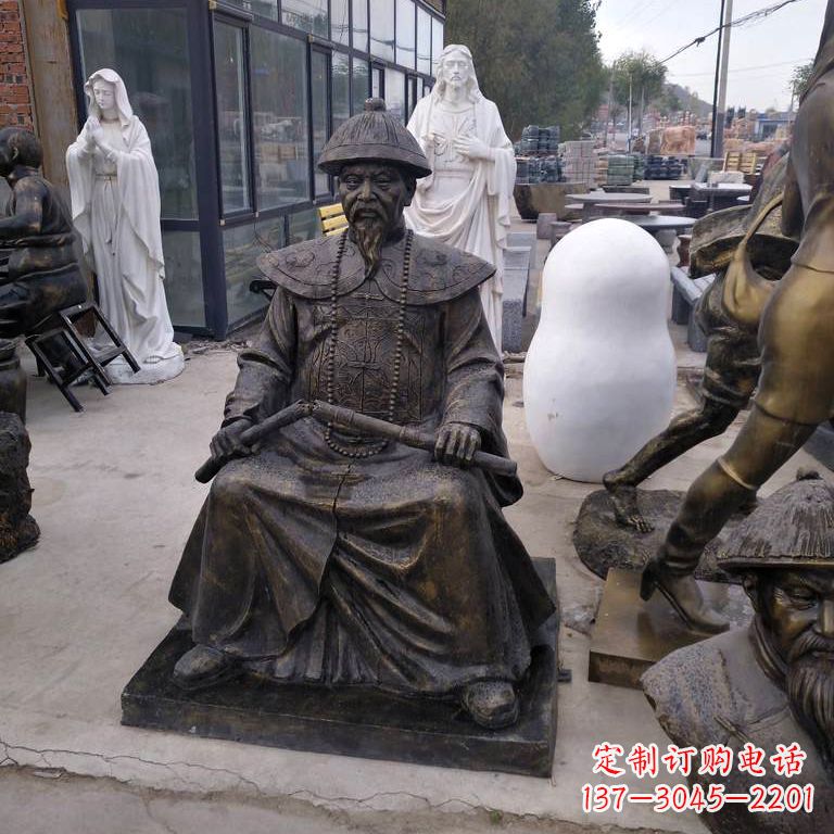 辽阳玻璃钢林则徐雕塑