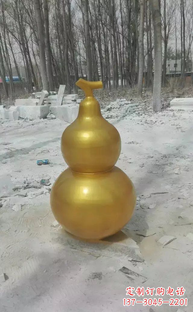 辽阳玻璃钢仿铜葫芦雕塑