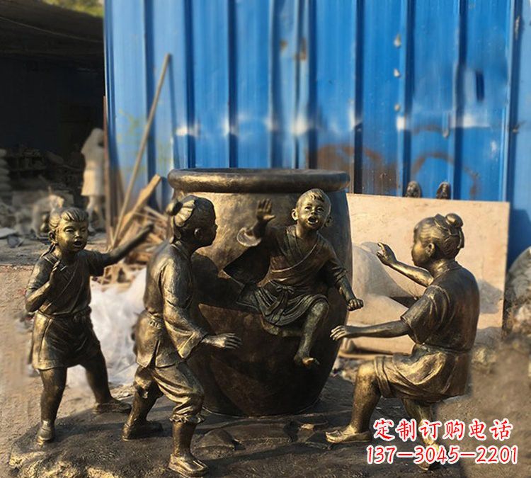 辽阳司马光雕塑以玻璃钢仿铜创作