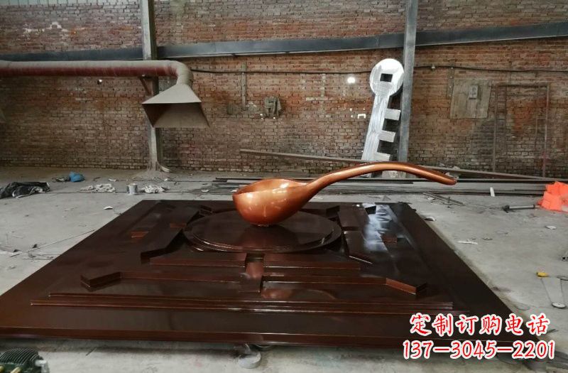 辽阳玻璃钢仿铜司南雕塑精美装点城市的灵魂